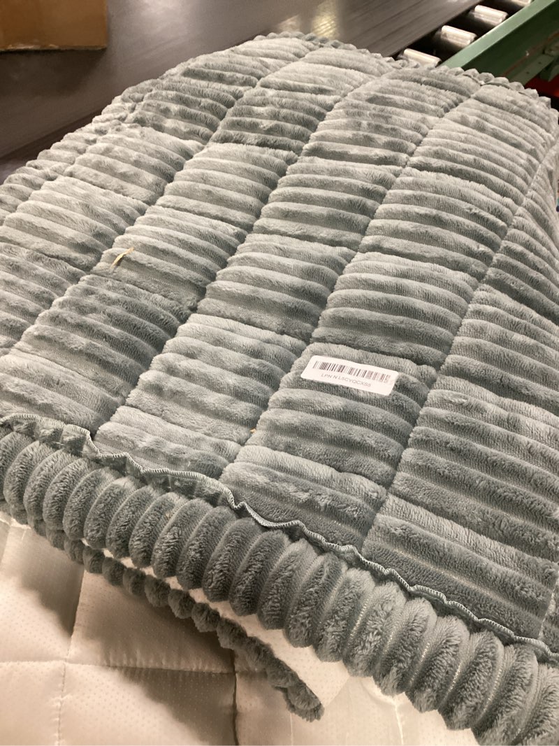 Condition photo showing As Is for Couch Cover for Dogs Washable, Fuzzy Pet Couch Covers for 3 Cushion Sofa Pet Friendly, Non Slip Sofa Cover (Blue-Grey, 27.6" x 82.7"/70 x 210cm) Blue-grey 27.6" x 82.7"/70 x 210cm