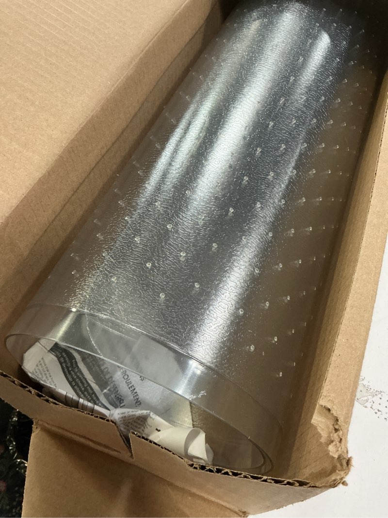 Condition photo showing Good Condition for Amazon Basics Office Chair Mat for Low Pile Carpeted Floors with Lip, 36" x 48", Clear 36” x 48” with Lip