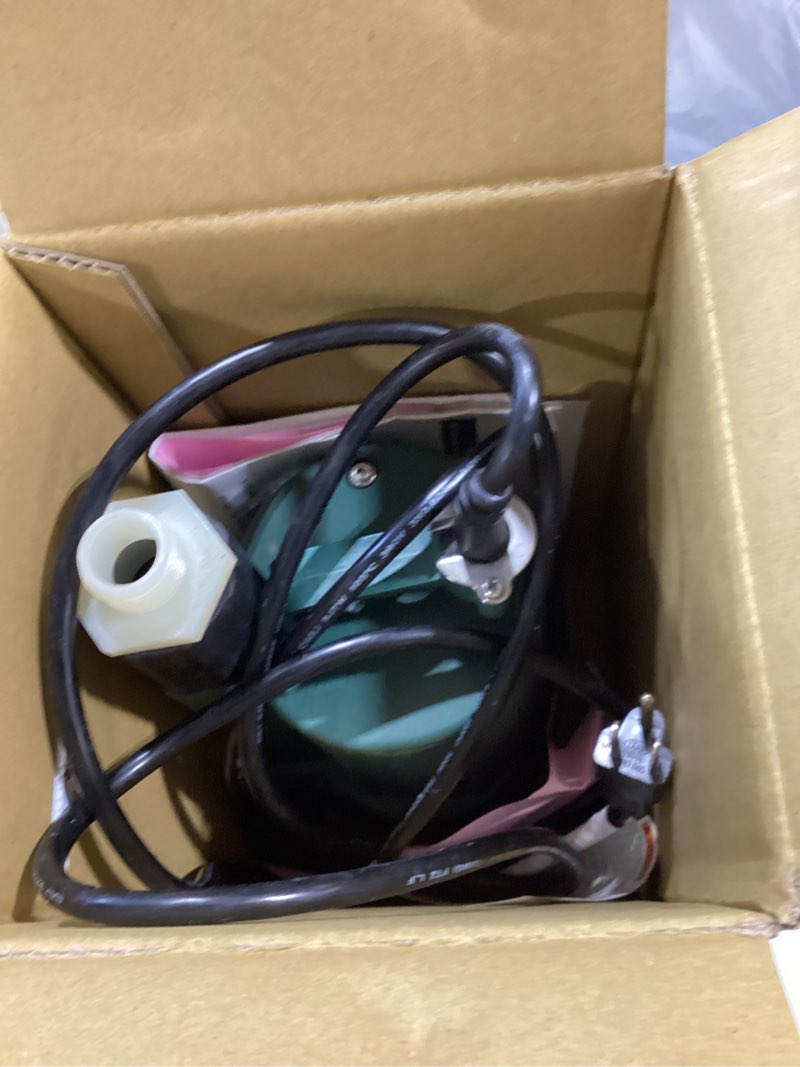 Condition photo showing Good Condition for zoeller 1/3 hp 2100 gph thermoplastic electronic switch bottom ac submersible utility pump