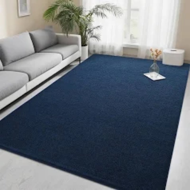 FlyDOIT Area Rugs for Bedroom Living Room, 6x9 Navy Blue Super Soft Comfy Thickened Memory-Foam Indo