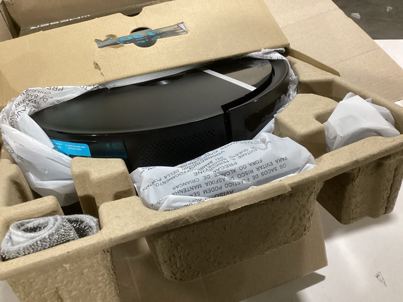 Condition photo showing Good Condition for ECOHOME Robot Vacuum and Mop Combo,3500Pa Powerful Suction, with Wi-Fi/App/Remote,2 in 1 Mopping Robot Vacuum Cleaner,Dustbin and Watertank, for Pet Hair,Hard Floors and Low Pile Carpet,Black