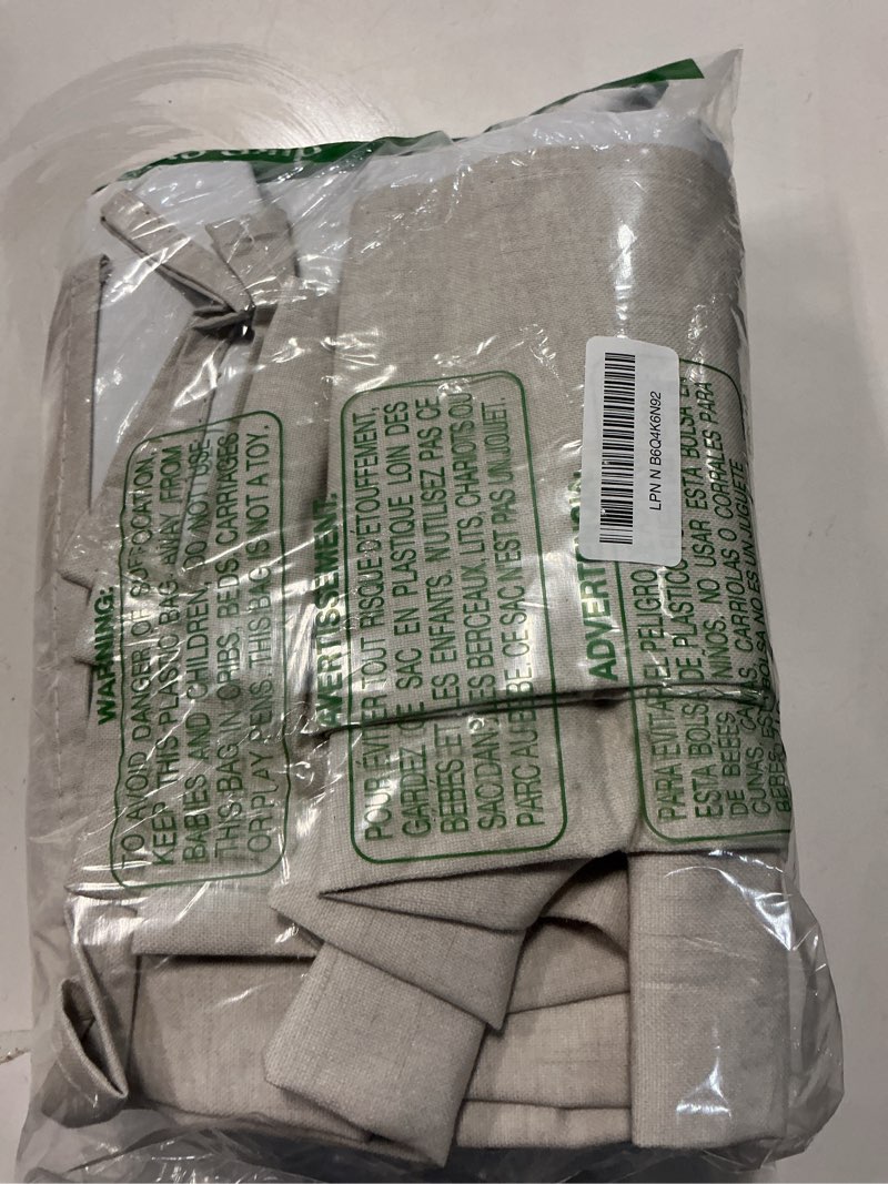 Condition photo showing Good Condition for nicetown 100% absolutely blackout linen curtains with thermal insulated white liner, ivory, 52" w x 63" l, set of 2, burlap textured textured linen look privacy window treatment for kitchen 52"w x 63"l (pack of 2) ivory