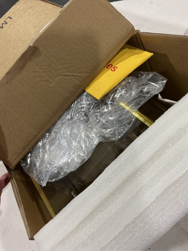 Condition photo showing Good Condition for ncyp 12.6" x 5.9" x 9" wedding cards box with slot and lock, glass card holder for party reception, centerpiece, home decorative, gold (glass box only) slot length 7.3 inches 12.6 x 5.9 x 9 inches gold