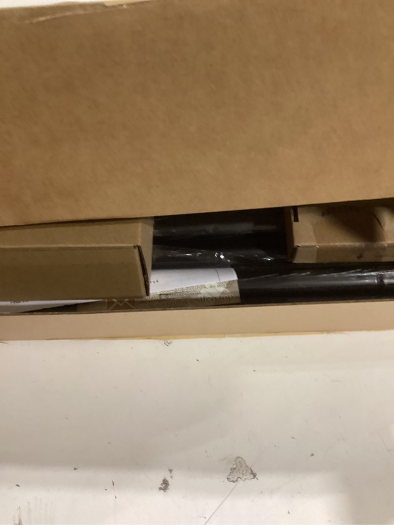 Condition photo showing New/Like New for Black Curtain Rod 32 to 58 Inch (2.6-4.8 ft), USFOOK 7/8 Curtain Rods for Windows 20 to 54 Inch, Telescoping Splicing Drapery Rods with Twisted Cage Finials 32-58" Black