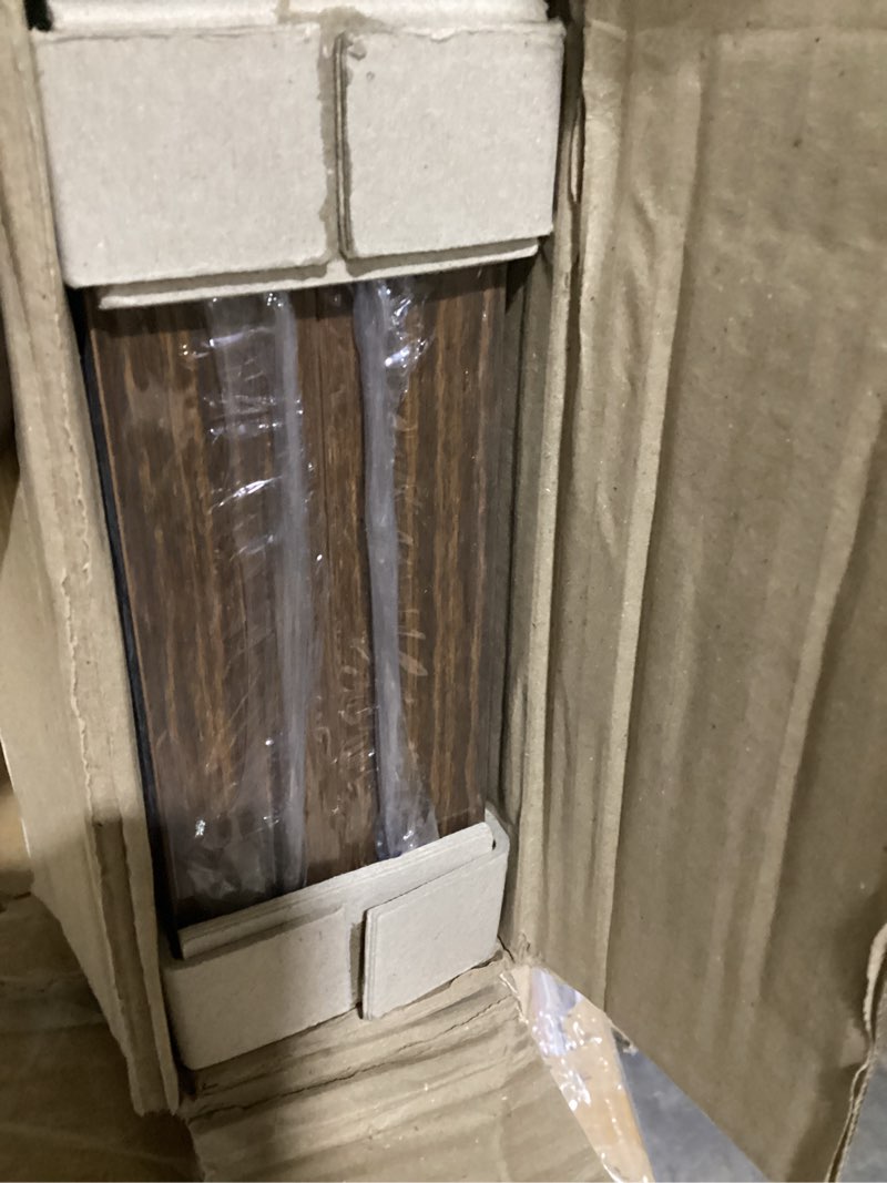 Condition photo showing New/Like New for ballucci floating shelves for wall, 60" wood wall shelf set of 2, with invisible brackets for bathroom, living room, bedroom, kitchen, nursery, 8" deep, rustic brown