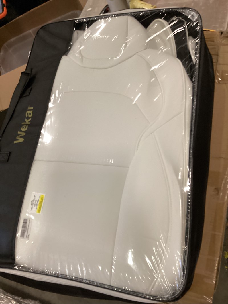 Condition photo showing New/Like New for 2024-2026 tesla model 3 highland upgraded car seat covers nappa leather car interior airbag compatible cushion cover full set custom fit model 3, nappa black model 3 highland full sets nappa white