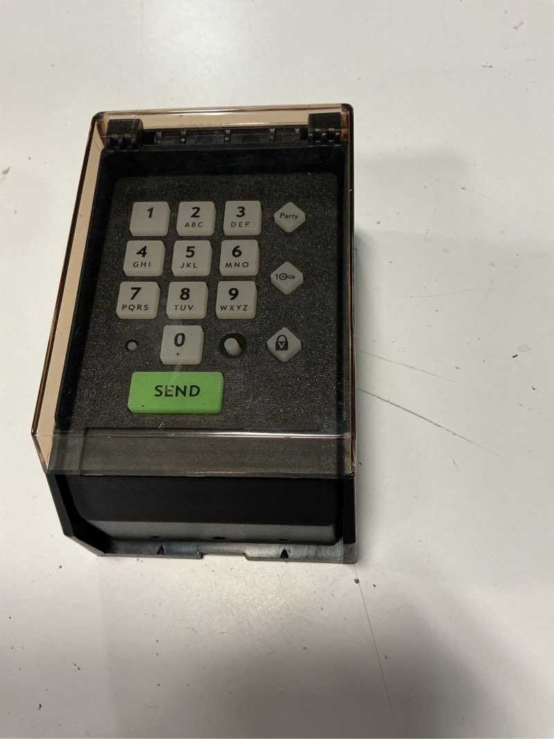 Condition photo showing As Is for ghost gate opener keypad, premium wireless ghost keypad with weatherproof cover for automatic gate openers - model axwk, compatible with axs1 axp1 remote axwk 1pcs without battery
