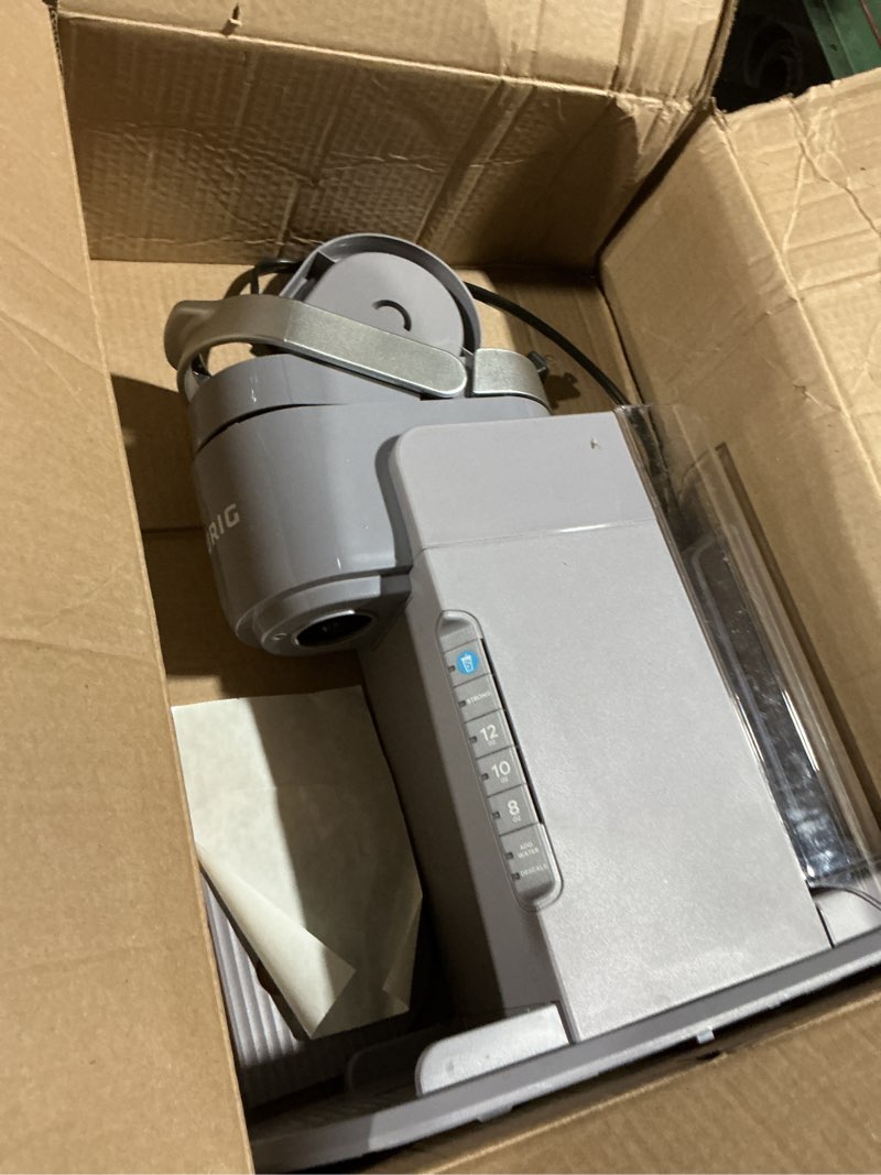 Condition photo showing As Is for Keurig K-Iced Coffee Maker, Single Serve K-Cup Pod Iced Coffee Maker, With Hot and Cold Coffee Capabilities, Brews Any K-Cup Pod, Gray