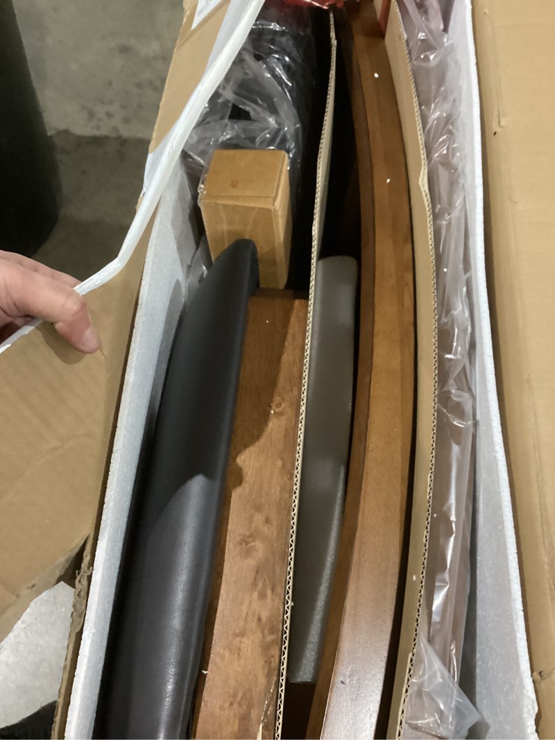 Condition photo showing As Is for Signature Design by Ashley RaleHadd Ralene Traditional 26" Counter Height Faux Leather Seat Barstool, 2 Count, Brown, Light 2 Count Light Brown