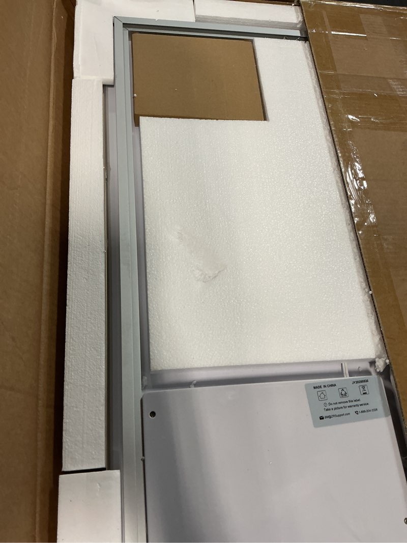 Condition photo showing New/Like New for tokeshimi 24"x 30" bathroom mirror backlit with gold frame, dimmable backlight led lighted vanity mirror with shatter-proof, memory, 3 colors, anti-fog mirror with hd tempered glass gold 24"l x 30"w backlit