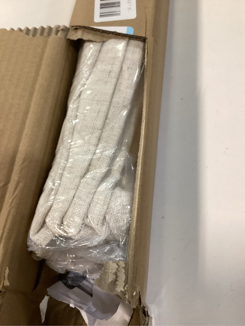 Condition photo showing Good Condition for Everyday Celebration Linen Blend Cordless Roman Blinds – Light Filtering Pull Down Window Treatment for Home, Indoor Shades & Blinds (27x64 Natural) Natural 27"W x 64"H
