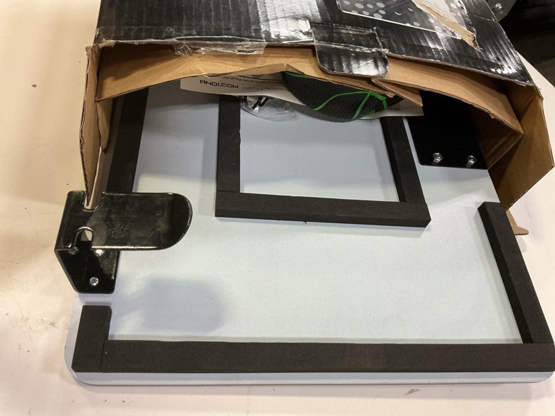 Condition photo showing Good Condition for and1 over the door mini basketball hoop: 18x12 shatterproof backboard, 2 mini basketballs, and hand pump included- ultimate indoor basketball accessory for kids and adults, no tools required green/black mini hoop / two balls basketball