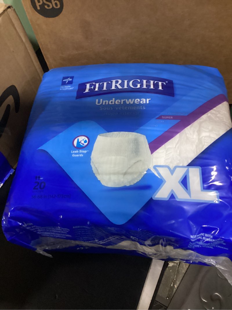 Condition photo showing New/Like New for medline fitright super protective underwear, medium, 80 count