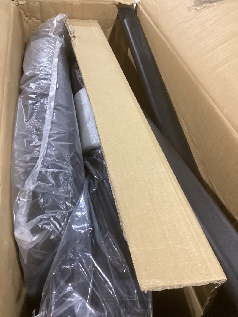Condition photo showing New/Like New for leather office guest chair, guest conference room chair, 600 lbs capacity high back reception chair with padded armrests, no wheels, black - 1 pack
