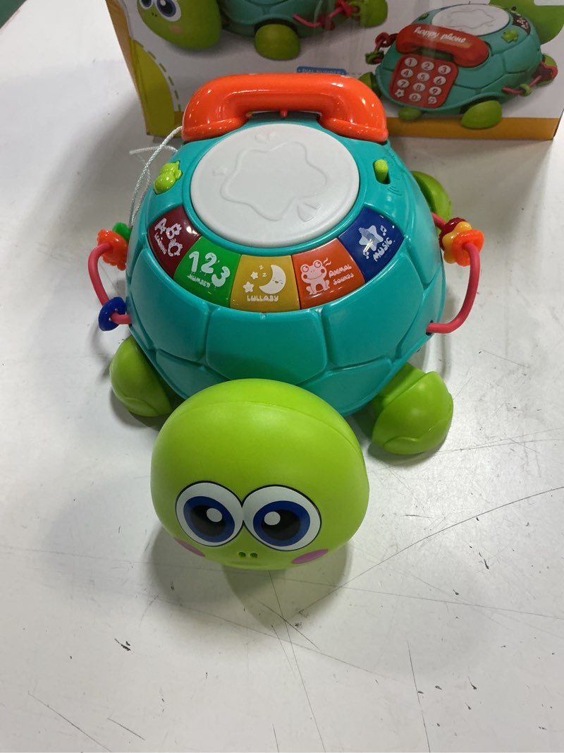 Condition photo showing As Is for jyusmile baby toys 6 to 12 months, musical turtle crawling infant toys, early learning educational toy with light & sound, christmas birthday gifts for boy girl 7 8 9 10 11 month 0-1 year old blue