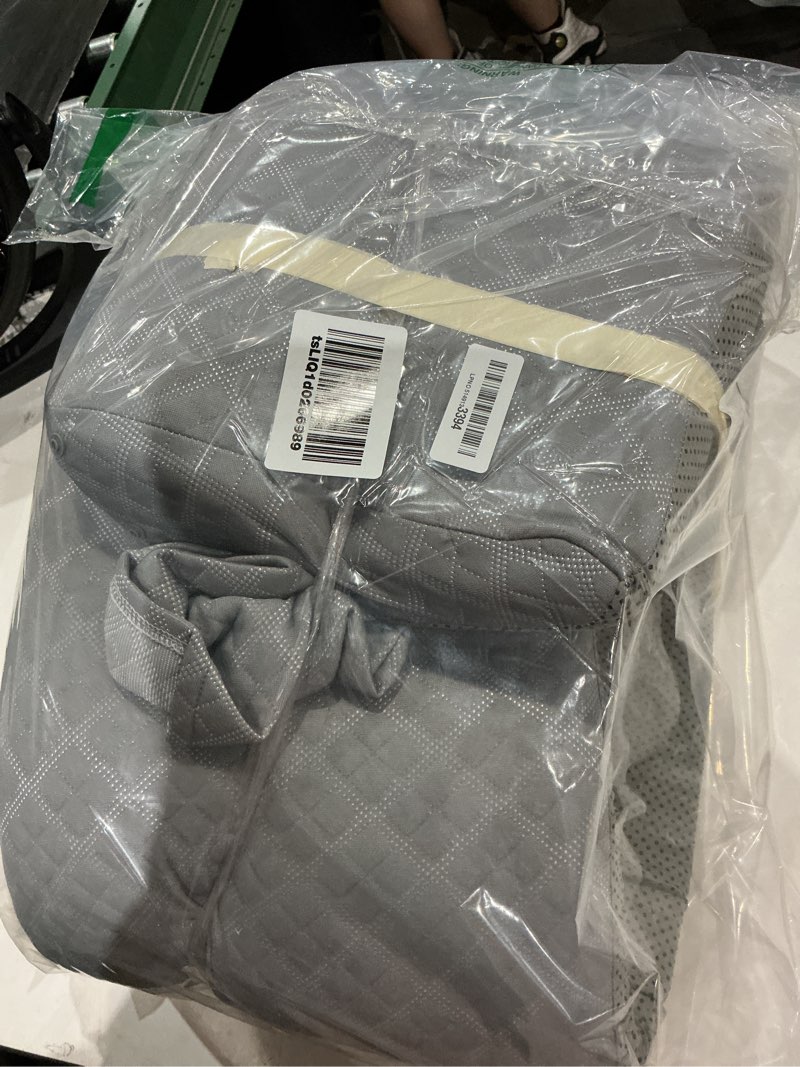 Condition photo showing Good Condition for kayfia twin size bed wedge pillow for headboard bed gap filler with pocket close gap (0-8") prevent pillow loss triangle foam mattress filler for gap between wall and mattress (white, 39"x10"x6") white twin (39"x10"x6")