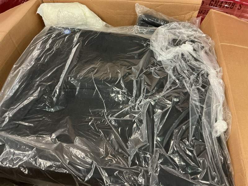 Condition photo showing Good Condition for (incomplete only 1 box of 2 ))(pick up 1 box) shintenchi futon sofa bed, leather foldable couch, reclining sleeper w/removable armrests, upholstered loveseat w/folding cup holders for home, office, black