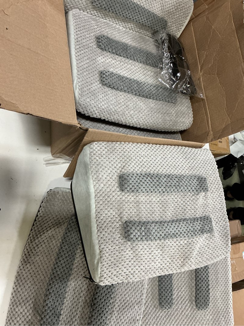 Condition photo showing Good Condition for dog ramp for stairs with anti-slip bump for small & senior dogs and cats – stair wedges for dogs with gentle slope, pet ramp with washable cover & self-sticky pads for safe climbing (gray, 6 pack) gray 6-pack