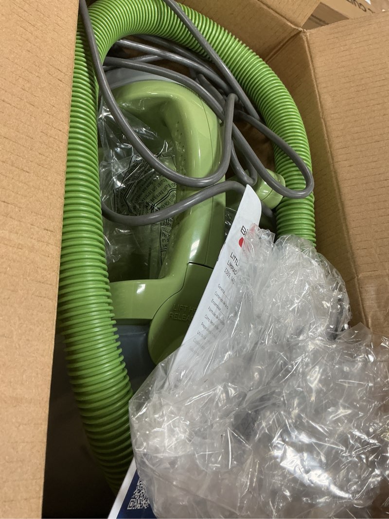 Condition photo showing As Is for bissell little green multi-purpose portable carpet and upholstery cleaner, car and auto detailer, with exclusive specialty tools, green, 1400b
