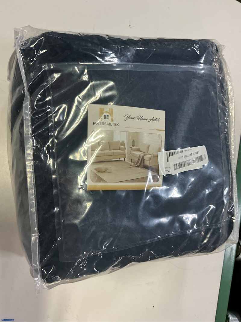 Condition photo showing New/Like New for H.VERSAILTEX Real Velvet Plush 3 Piece Stretch Sofa Covers Couch Covers for 2 Cushion Couch Loveseat Covers Width Up to 72 Inch Feature Thick Soft Stay in Place (Medium Sofa, Navy) 2 Cushion Loveseat Navy
