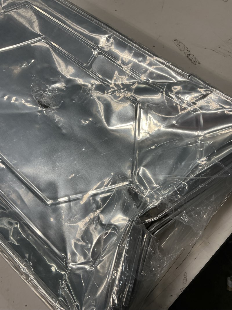 Condition photo showing As Is for Fit Meal Prep 5 Pack Full Size Aluminum Foil Pans 21"x13", Heavy Duty Large Disposable Roasting Pans for Cooking, Serving, Freezing, Baking Pan Trays for Catering, Meal Prep, and Food Storage