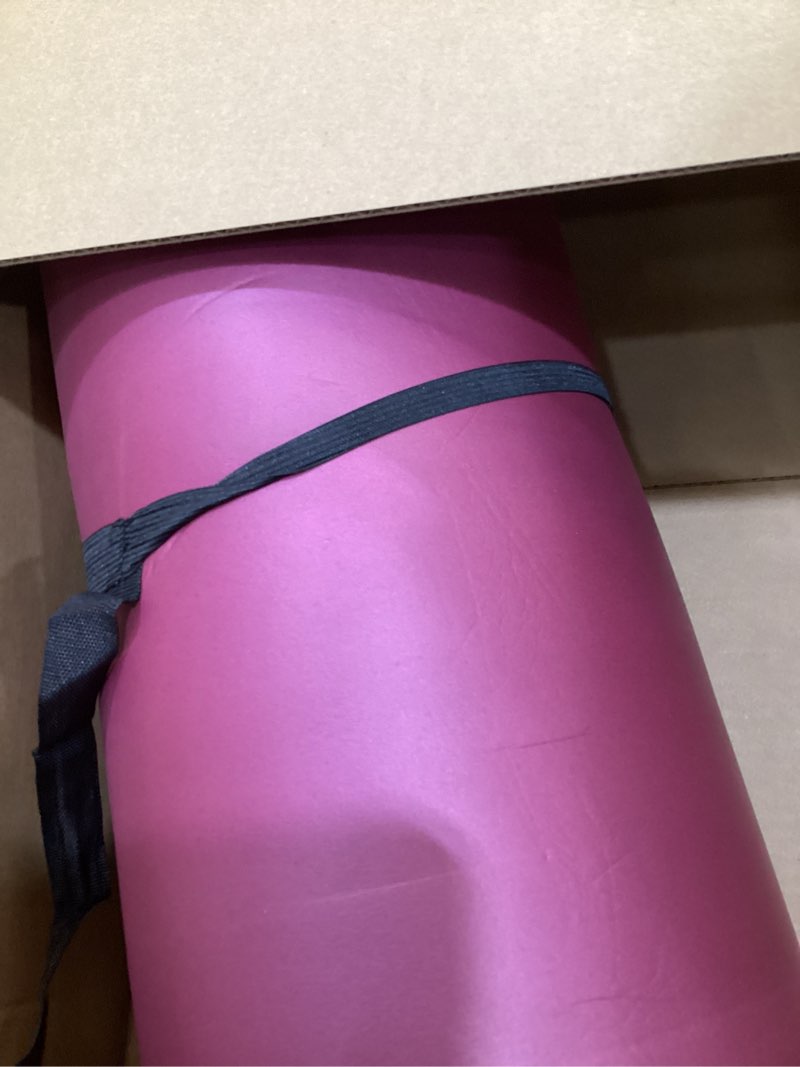 Condition photo showing Good Condition for Retrospec Solana Yoga Mat 1" Thick w/Nylon Strap for Men & Women - Non Slip Exercise Mat for Home Yoga, Pilates, Stretching, Floor & Fitness Workouts Boysenberry 1 inch