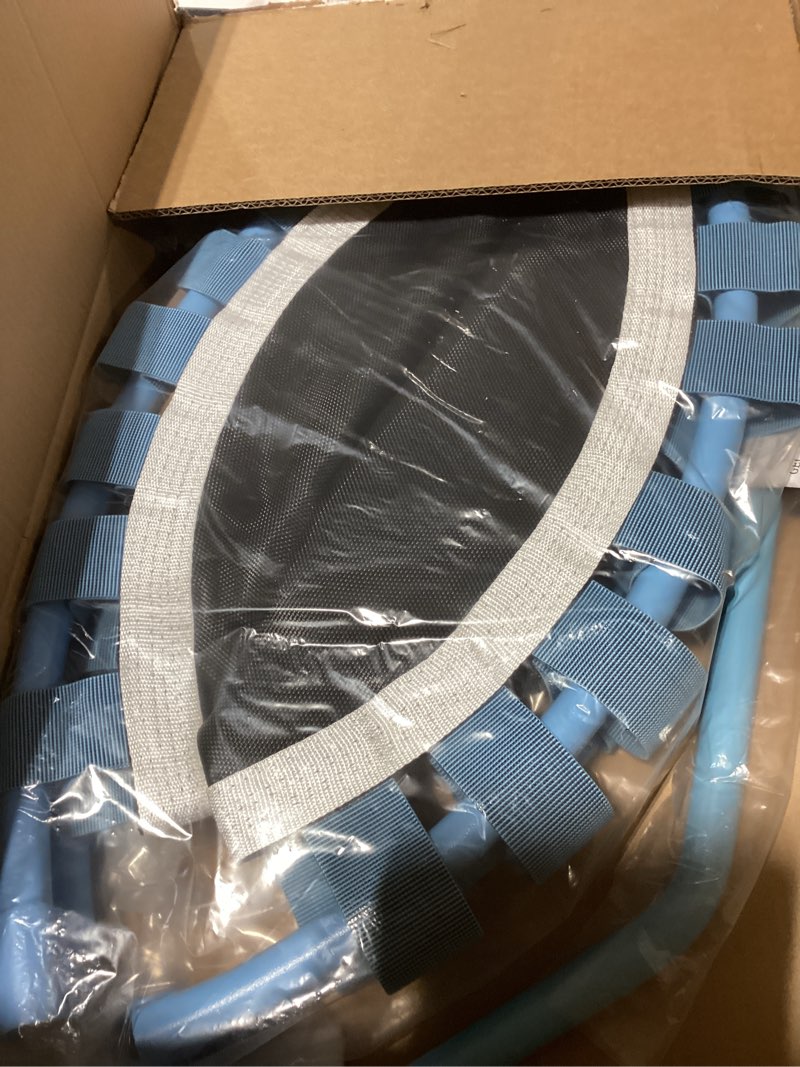 Condition photo showing As Is for 40" Fitness Mini Trampoline with Adjustable Handle Bar, 330lbs Foldable Bungee Rebounder for Adults and Kids, Stable & Quiet Exercise Rebounder Indoor Workout 40in with handle