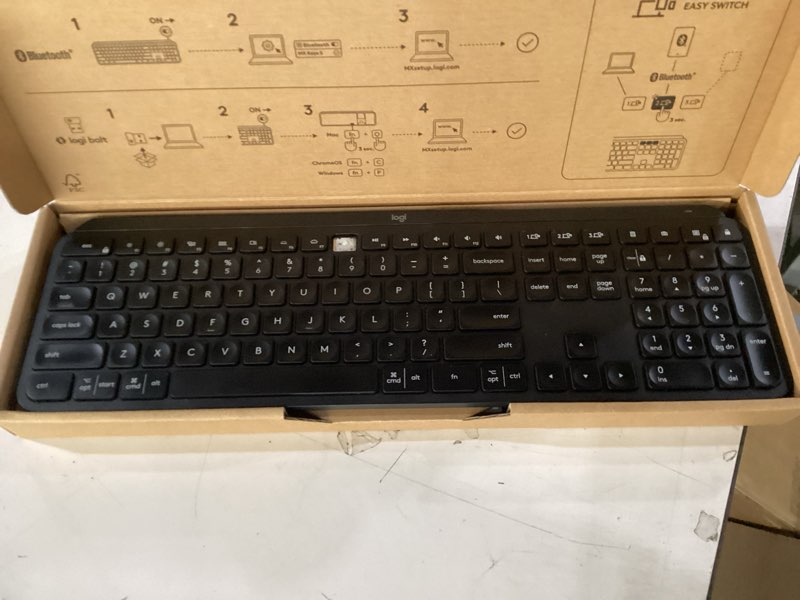 Condition photo showing Good Condition for logitech mx keys s wireless keyboard, low profile, fluid precise quiet typing, programmable keys, backlighting, bluetooth, usb c rechargeable, for windows pc, linux, chrome, mac - graphite mx keys s graphite