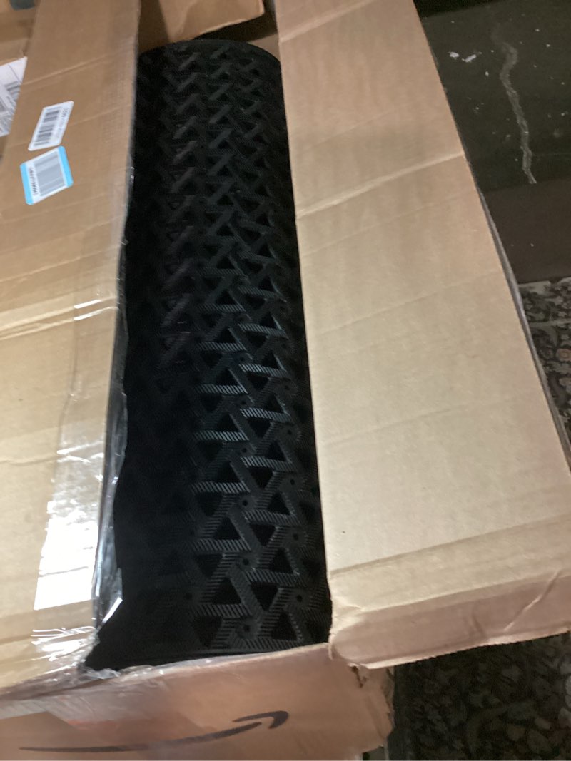 Condition photo showing New/Like New for Color&Geometry Door Mat Outside Entrance with Drainage, Rubber Heavy Duty Dirt Trapper Waterproof Outdoor Welcome Mat, Outdoor Mats All Weather for Front Back Door Patio Entryway Entry, 32"X48" Black Black 2'8" x 4' (Rectangular)