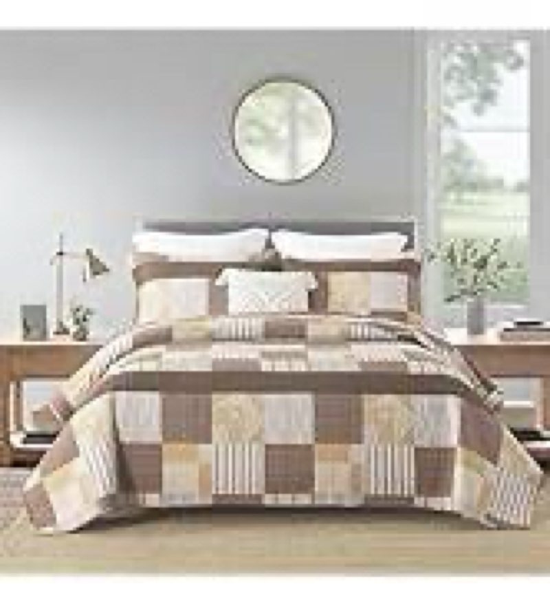 homzard king size quilt,cotton king size comforter set,mint green grey bedding set,striped bedspread,lightweight summer comforter sets 3 piece 01-3 mint brown king (106\"x98\")