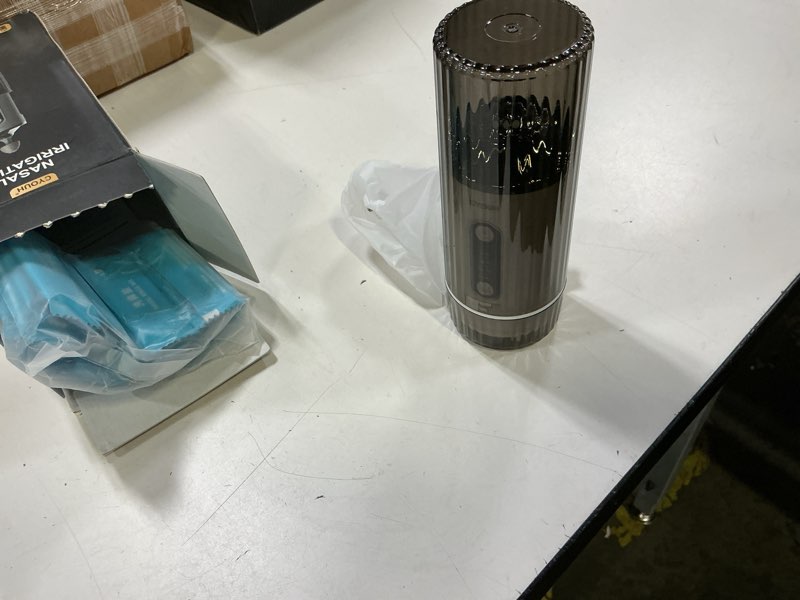 Condition photo showing Good Condition for nasal irrigation system electric neti pot sinus rinse machine 200ml for adults & kids with 4 nozzles & 30 salts, usb-c charge, gentle nasal irrigation device for sinus relief & allergy?black?