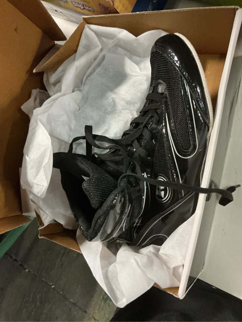 Condition photo showing Good Condition for (size 8)ringside undefeated boxing shoes, synthetic leather shoes for men and women, lightweight, high-top ankle shoes for boxing, workout, training, and competition, available in different sizes (2-13) 8 black