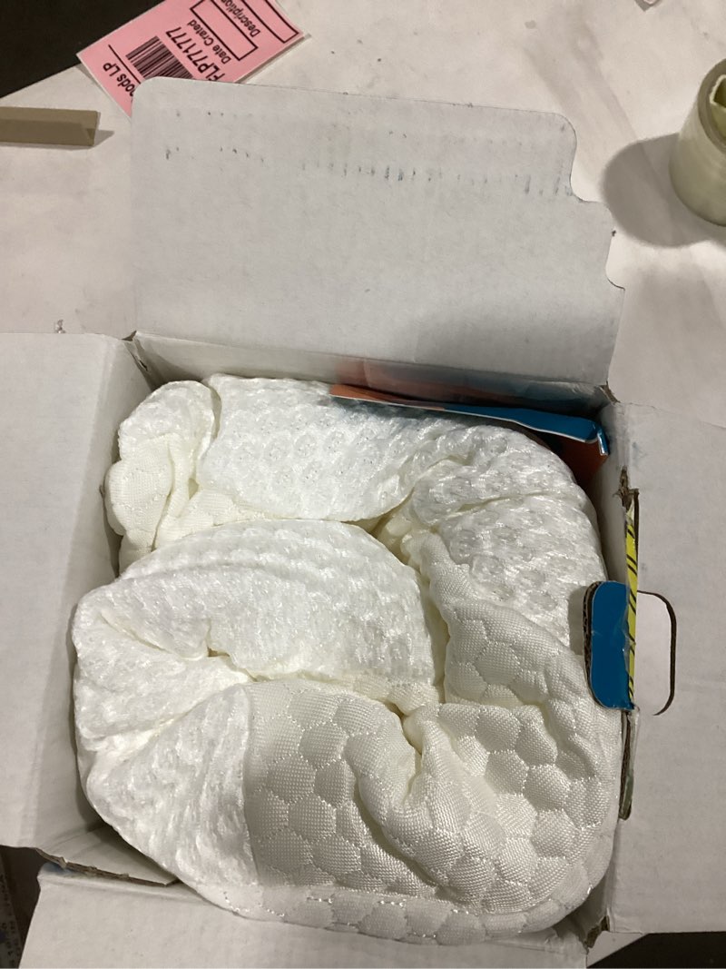 Condition photo showing New/Like New for Elviros Cervical Memory Foam Pillows for Neck and Shoulder Pain, Neck Pillow for Sleeping, Side Sleeper Pillows for Adults, Ergonomic Orthopedic Sleeping for Back and Stomach Sleepers (Medium Firm) White Memory Foam