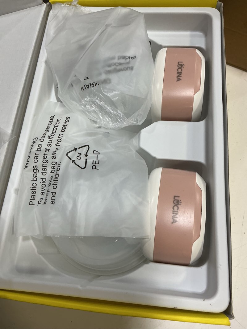 Condition photo showing Good Condition for wearable breastfeeding pump hands free of long battery life, portable electric breast pump with 3 modes and 9 levels, led display, anti-backflow, 16/18/20/22/24mm flanges & inserts, 2 pack (pink)