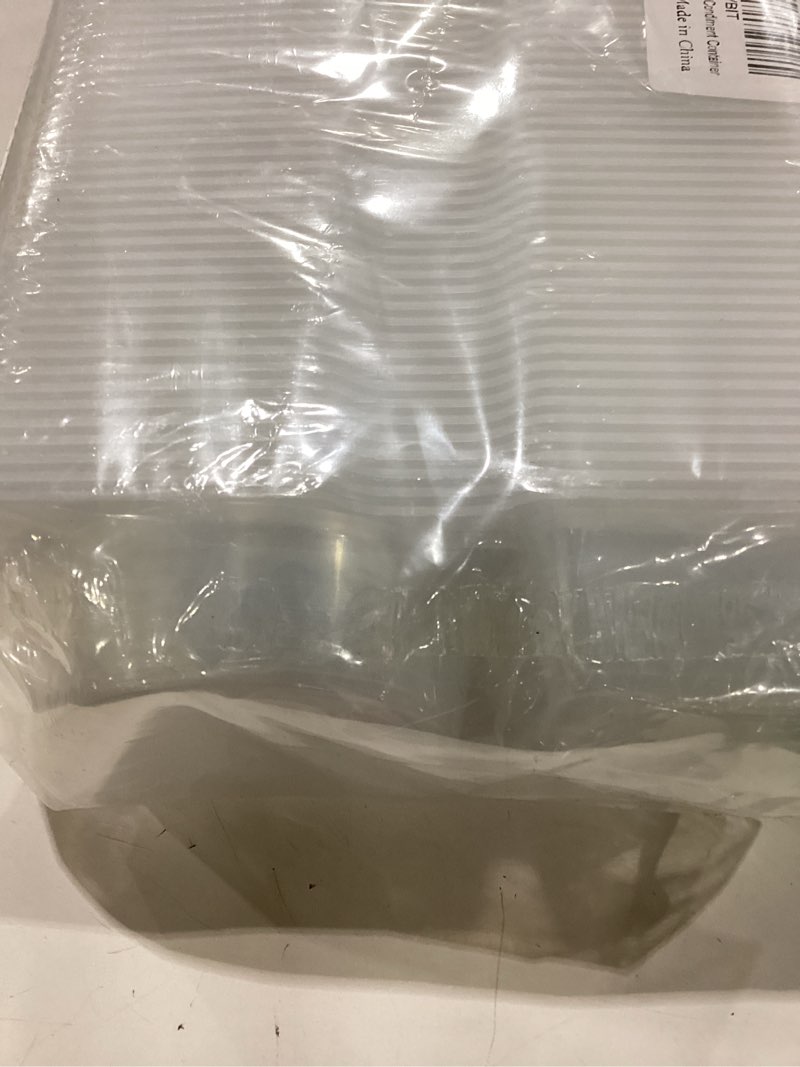 40pcs double compartment condiment container with lids, 5oz small disposable snack container dual co