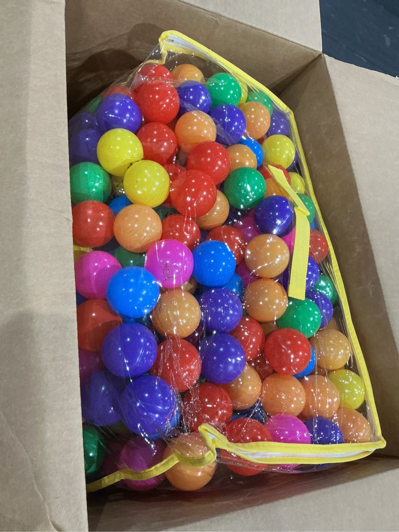 Condition photo showing Good Condition for hovenlay ball pit balls phthalate free bpa free crush proof plastic - 7 bright colors in reusable play toys for kids with storage bag 400 balls, 7 colors