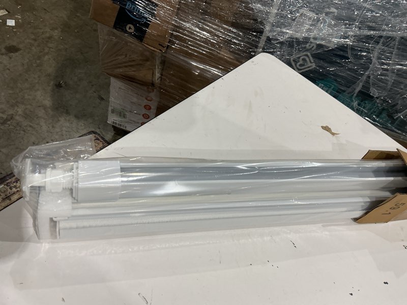 Condition photo showing Good Condition for lazblinds no-drill cordless zebra blinds - dual layer light filtering & room darkening, free-stop lift, easy install, day & night privacy with valance for window 23.5" w x 72" h, white 23.5"w x 72"h white