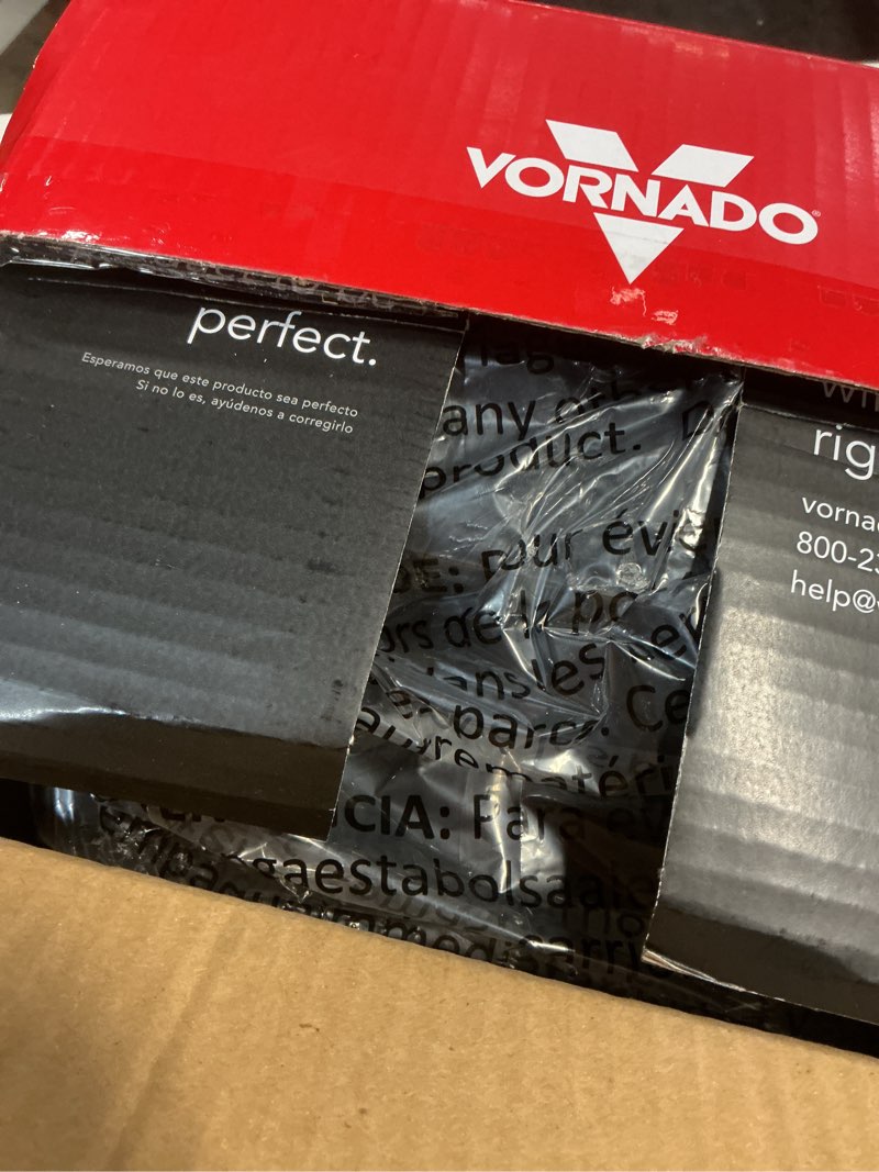 Condition photo showing New/Like New for vornado velocity 5 whole room space heater with auto climate control, timer, and safety features