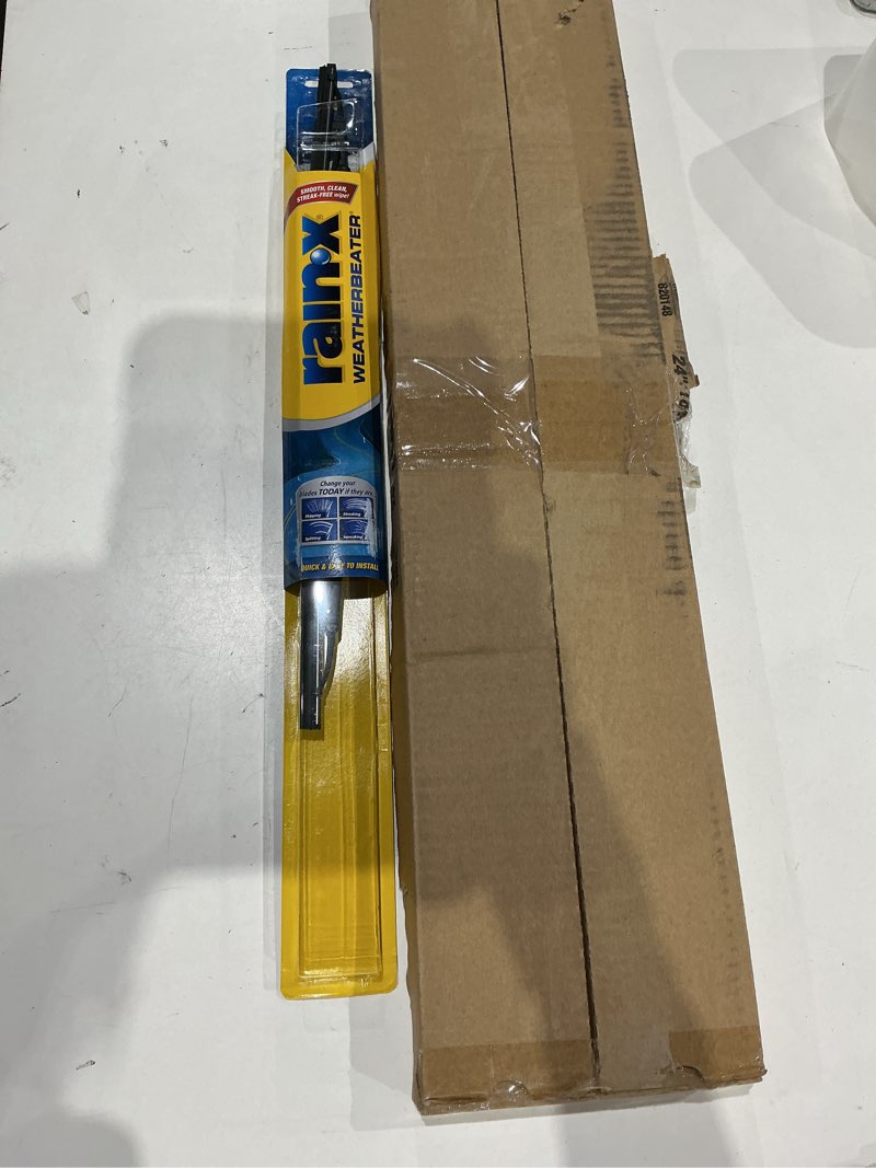Condition photo showing As Is for rain-x 820148 weatherbeater wiper blades, 24" and 18" windshield wipers, automotive replacement windshield wiper blades that meet or exceed oem quality and durability standards, (set of 2) 24" and 18" pack of 2
