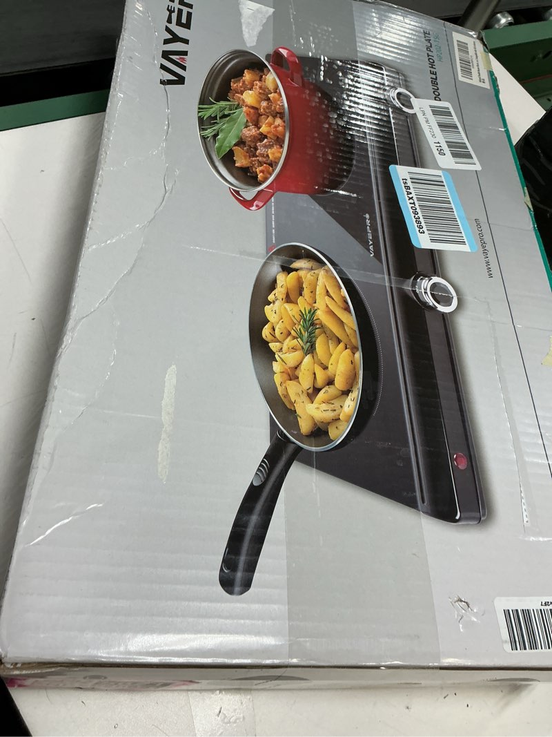 Condition photo showing Good Condition for Infrared Double Burner Electric Cooktop - 1800W Portable Stove, Heat-up In Seconds, Countertop Cooktop for Dorm, Compatible with All Cookware