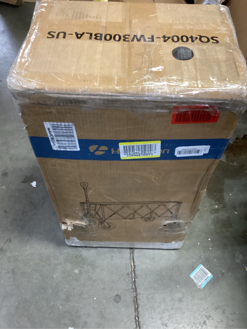 Condition photo showing New/Like New for 300L Extra Large Wagons Carts Foldable, 560LBS Heavy Duty Collapsible Beach Wagon 48" Long with Big All-Terrain Wheels, Utility Folding Cart for Camping, Grocery, Sports, Garden, Black