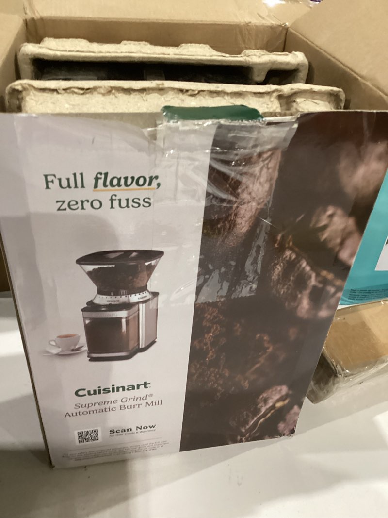 Condition photo showing As Is for Cuisinart Coffee Grinder, Electric One-Touch Automatic Burr Coffee Grinder with 18-Position Grind Se