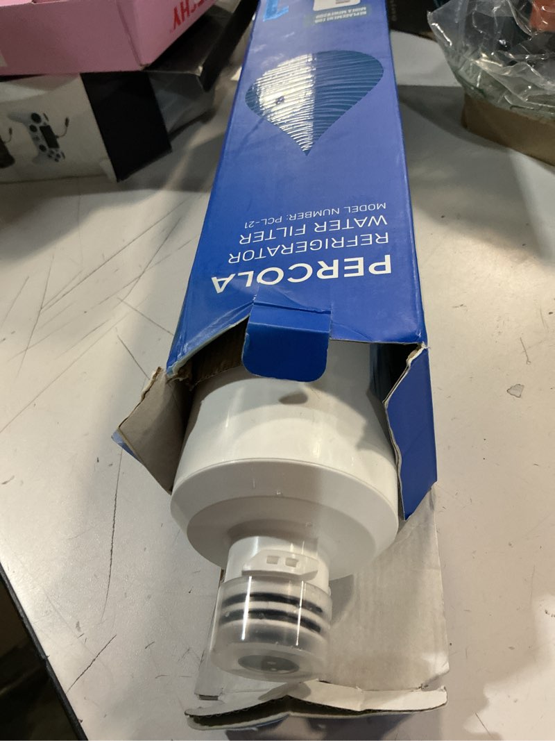 Condition photo showing As Is for miwf8200 water filter, compatible with midea® miwf8200/mf-2812-r4 water filter, midea® mrf29d3ast, mrf29d6ast, mrf29d9bst refrigerator models (1 pack)
