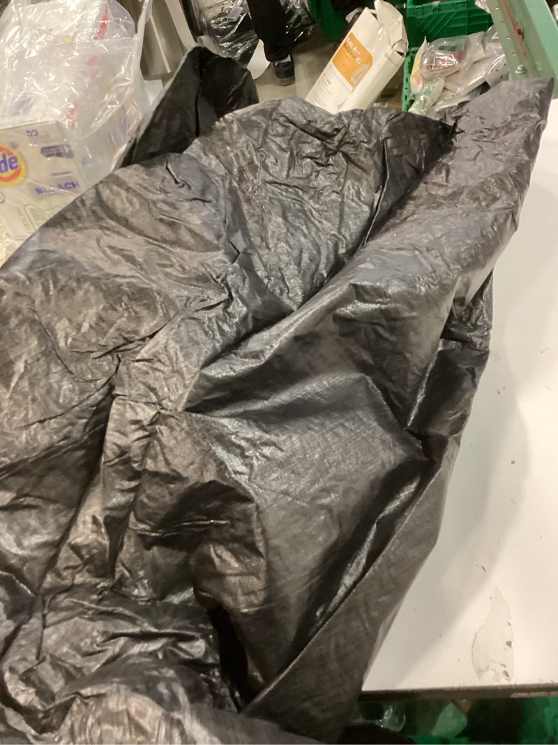 Condition photo showing Good Condition for Black plastic cover 45inch long  38 inches wide 