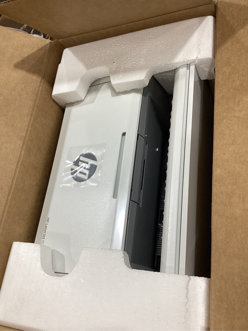 Condition photo showing As Is for hp laserjet mfp m140w wireless black & white printer, print, scan, copy, fast speeds, easy setup, mobile printing, best-for-small teams