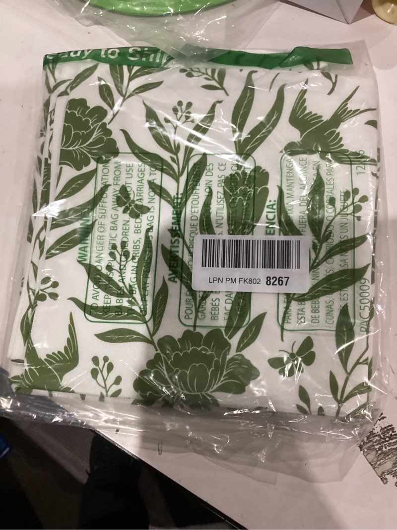 Condition photo showing Good Condition for decorUhome Floral Throw Pillow Covers 18x18 Inch Set of 2, Sage Green Vintage Block Print Linen Spring Pillow Covers, Rustic Neutral Toile Farmhouse Decorative Square Pillowcases for Couch Sofa Sage Green 18" x 18" (Pack of 2)