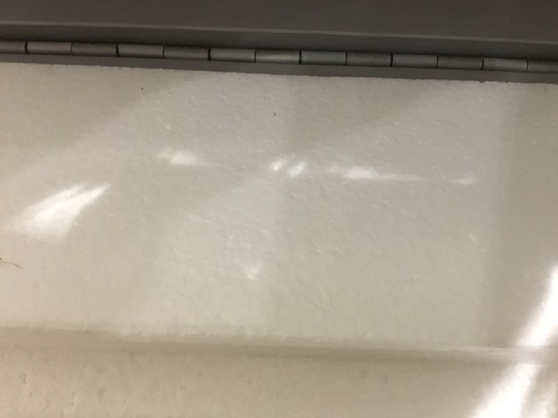 Condition photo showing Good Condition for 28x20 Inch Matte Silver Medicine Cabinet with Mirror for Bathroom, Aluminum Medicine Cabinet with Frosted Finish, Recessed or Wall Mount Medicine Chest, Modern Sleek Design, Fully Assembled 20"x28" Matte Silver