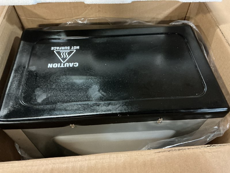 Condition photo showing As Is for Nutrichef Vertical Countertop Oven with Rotisserie, Bake, Broil, & Kebab Rack Functions - Adjustable Settings - 2 Shelves - 1500W - Thanksgiving Turkey - Includes Grill, Kebab skewer racks & bake pan