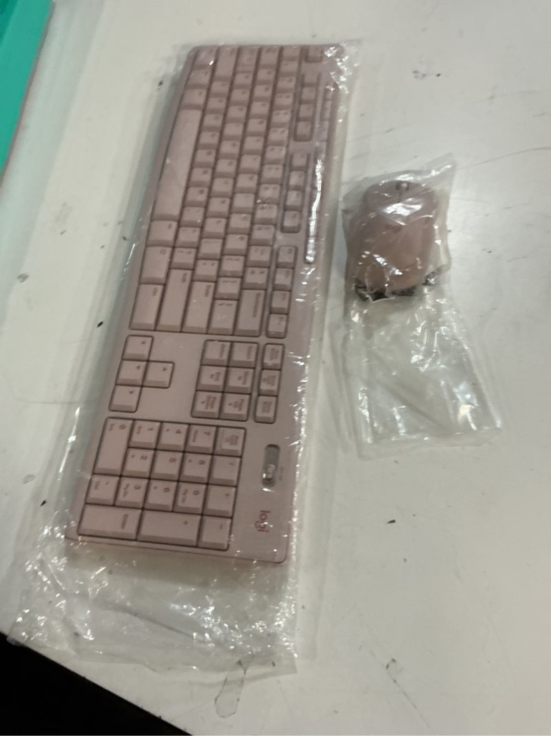 Condition photo showing Good Condition for logitech mk270 wireless keyboard and mouse combo for windows, 2.4 ghz, 8 multimedia keys, pc, laptop, wireless keyboard compact mouse combo - rose rose 1 pack combo