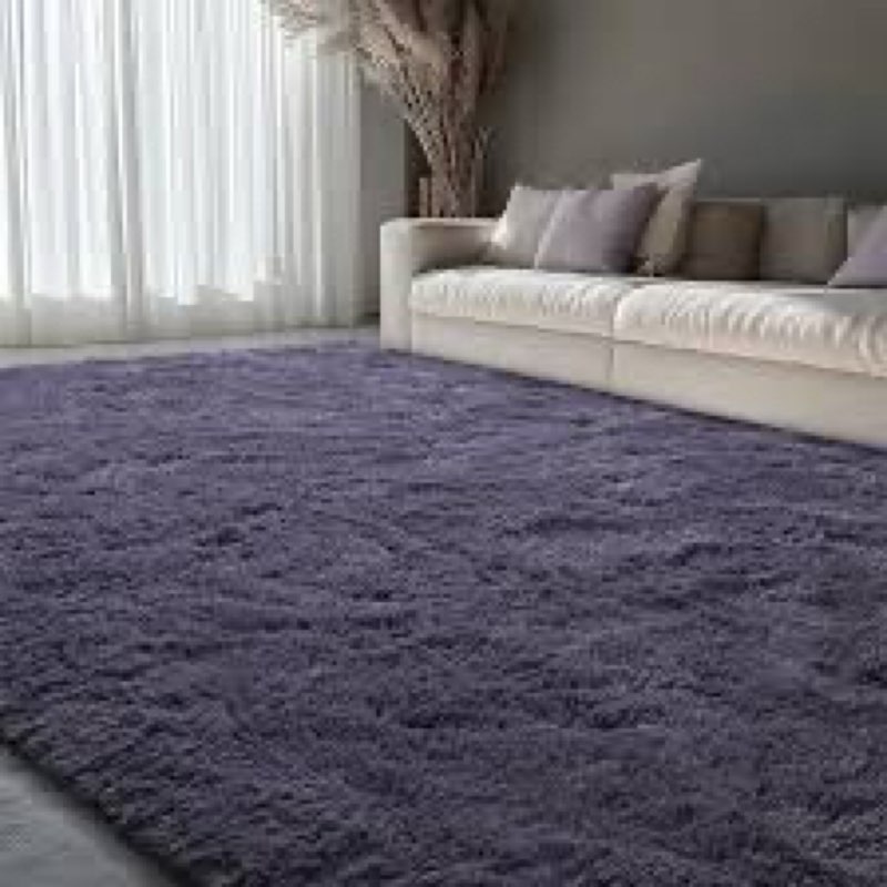 evoionos 9x12 washable large area rug for living room, fluffy shag rug for bedroom, ultra soft plush